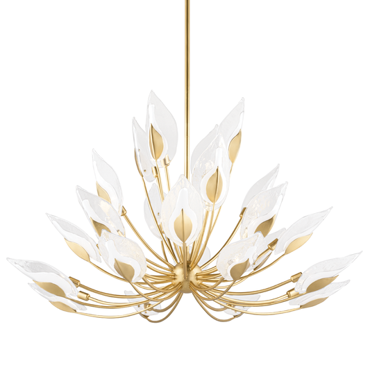 Blossom Chandelier - 24-Light - Gold Leaf by Hudson Valley Lighting