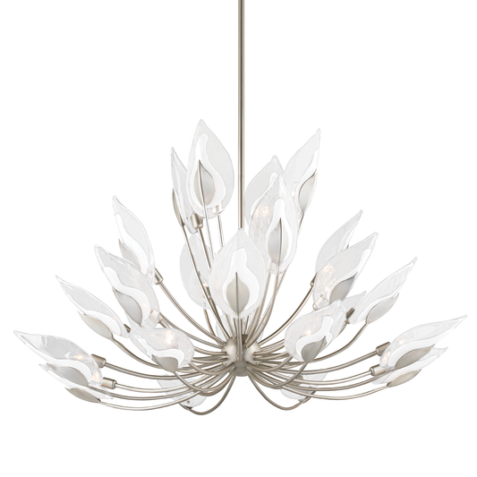 Blossom Chandelier - 24-Light - Silver Leaf by Hudson Valley Lighting