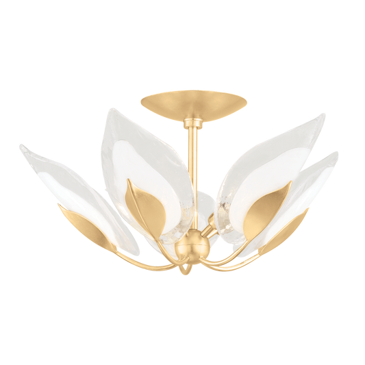 Blossom Semi Flush - Gold Leaf by Hudson Valley Lighting