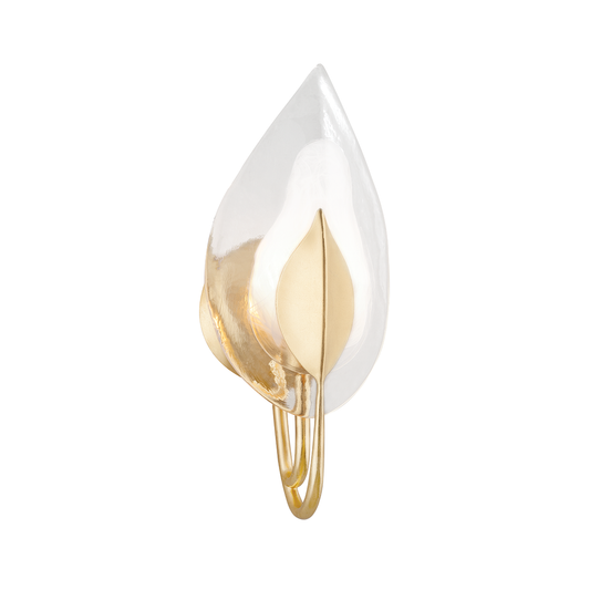 Blossom Wall Sconce - 1-Light - Gold Leaf by Hudson Valley Lighting