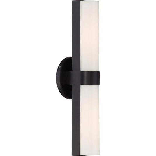 Bond - Double LED Vanity - 17.5 inches - Aged Bronze Finish - White Acrylic Lens - Satco 62-742