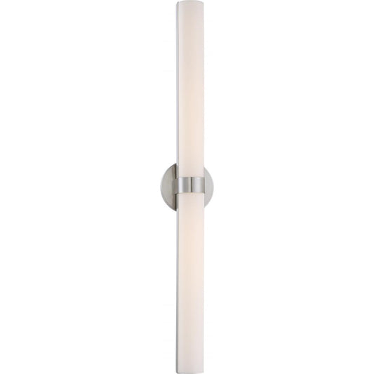 Bond - Double LED Vanity with White Acrylic Lens - Brushed Nickel Finish - Satco 62-734