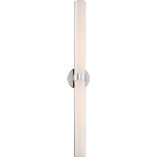 Bond - Double LED Vanity with White Acrylic Lens - Polished Nickel Finish - Satco 62-724