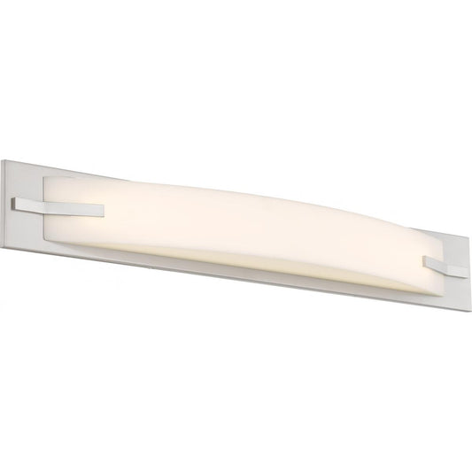 Bow - 31" LED Vanity with White Acrylic Diffuser - Brushed Nickel Finish - Satco 62-1082