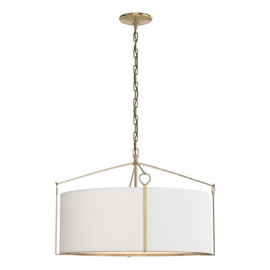 Bow Pendant - Modern Brass - Natural Anna Shade by Hubbardton Forge