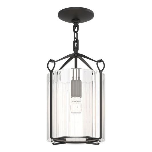 Bow Semi-Flush - Black - Clear Glass by Hubbardton Forge