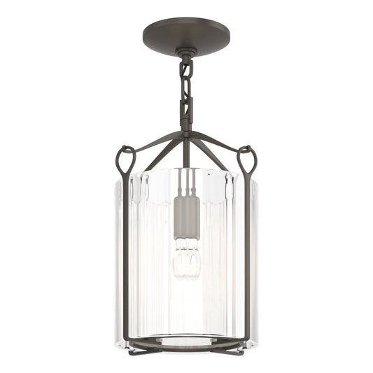 Bow Semi-Flush - Dark Smoke - Clear Glass by Hubbardton Forge