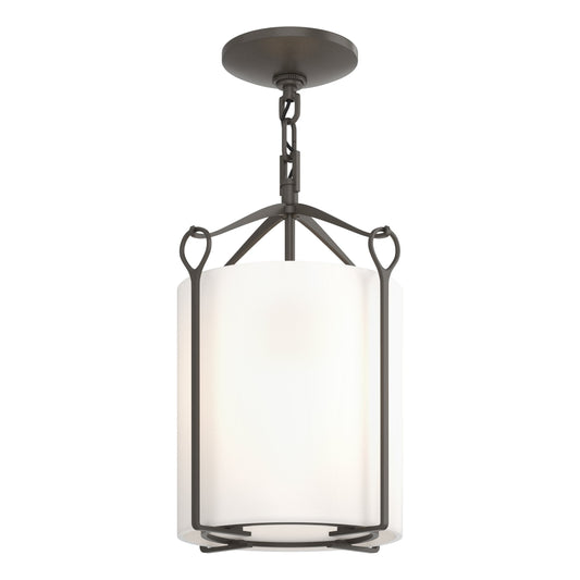 Bow Semi-Flush - Dark Smoke - Opal Glass by Hubbardton Forge