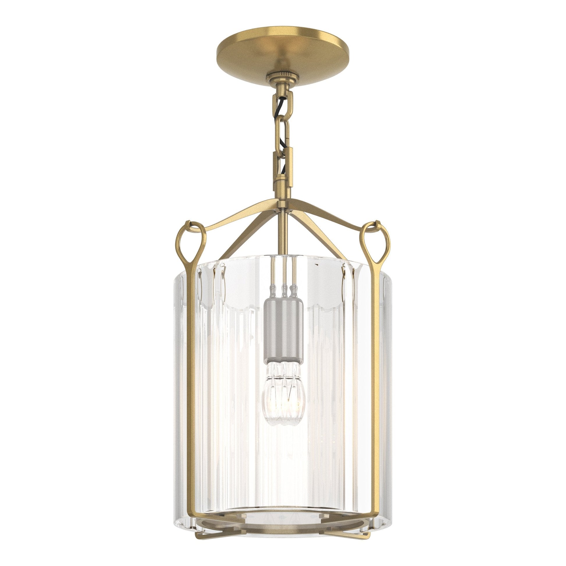 Bow Semi-Flush - Modern Brass - Clear Glass by Hubbardton Forge