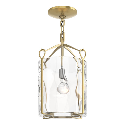 Bow Semi-Flush - Modern Brass - Water Glass by Hubbardton Forge