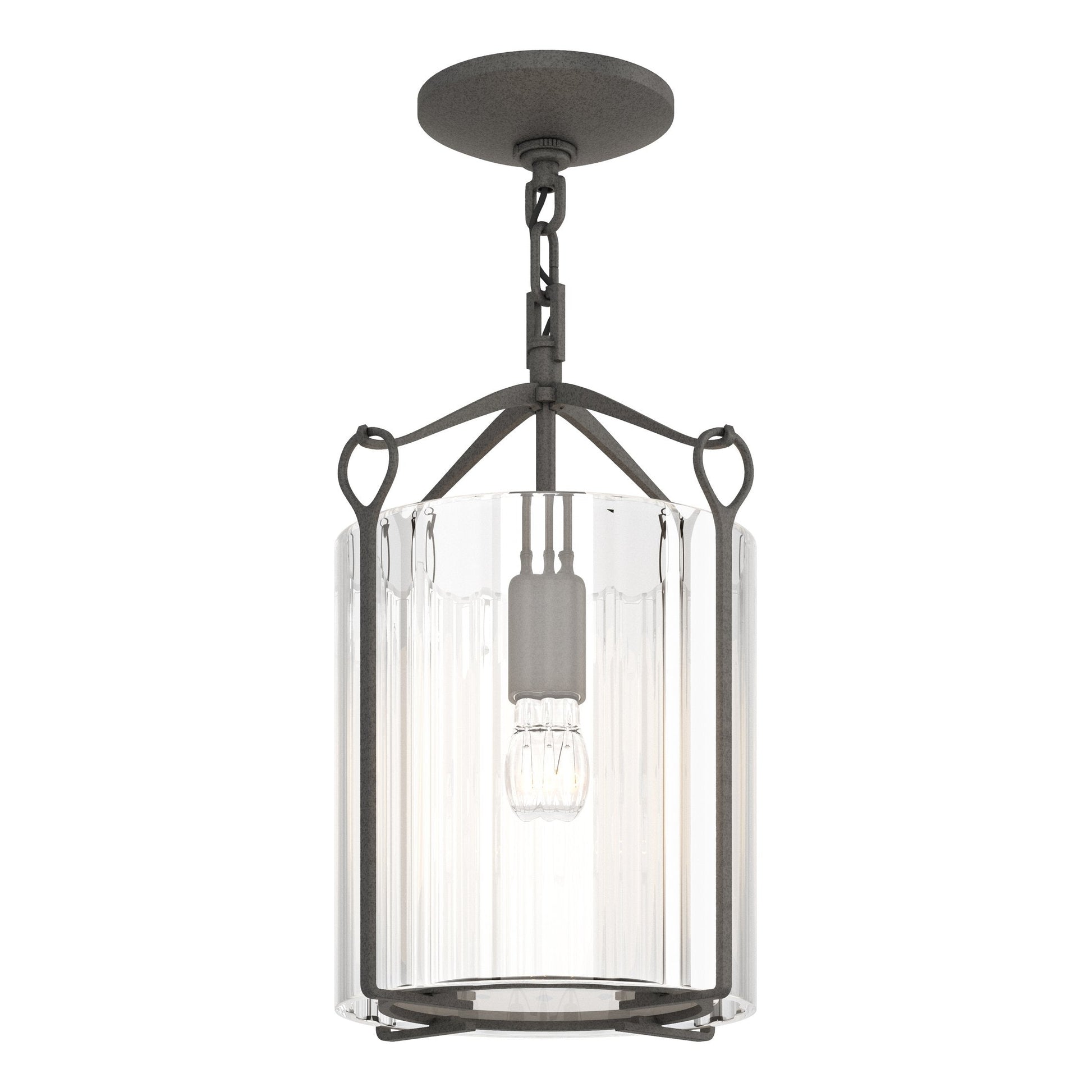 Bow Semi-Flush - Natural Iron - Clear Glass by Hubbardton Forge