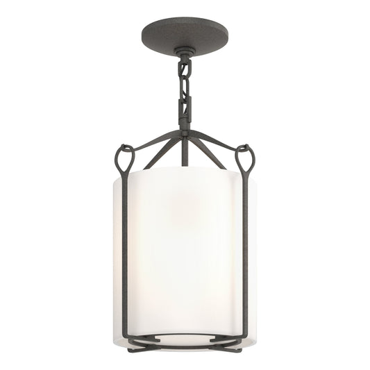 Bow Semi-Flush - Natural Iron - Opal Glass by Hubbardton Forge