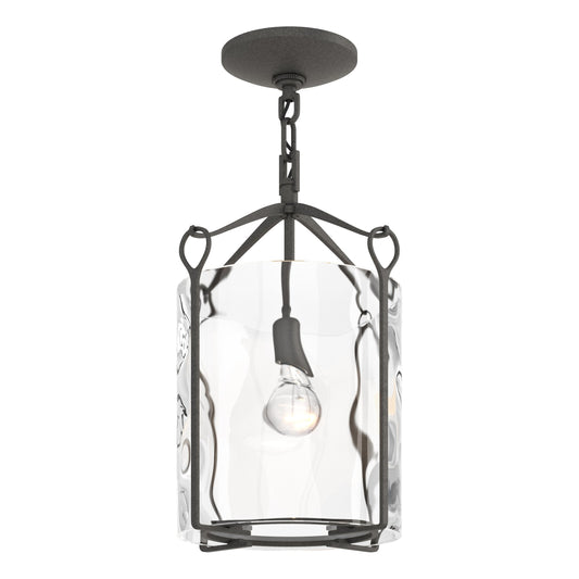 Bow Semi-Flush - Natural Iron - Water Glass by Hubbardton Forge