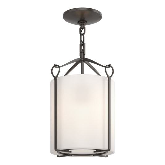 Bow Semi-Flush - Oil Rubbed Bronze - Opal Glass by Hubbardton Forge