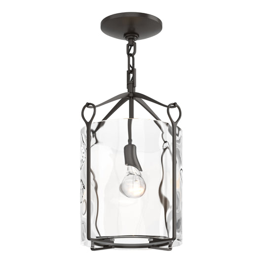 Bow Semi-Flush - Oil Rubbed Bronze - Water Glass by Hubbardton Forge