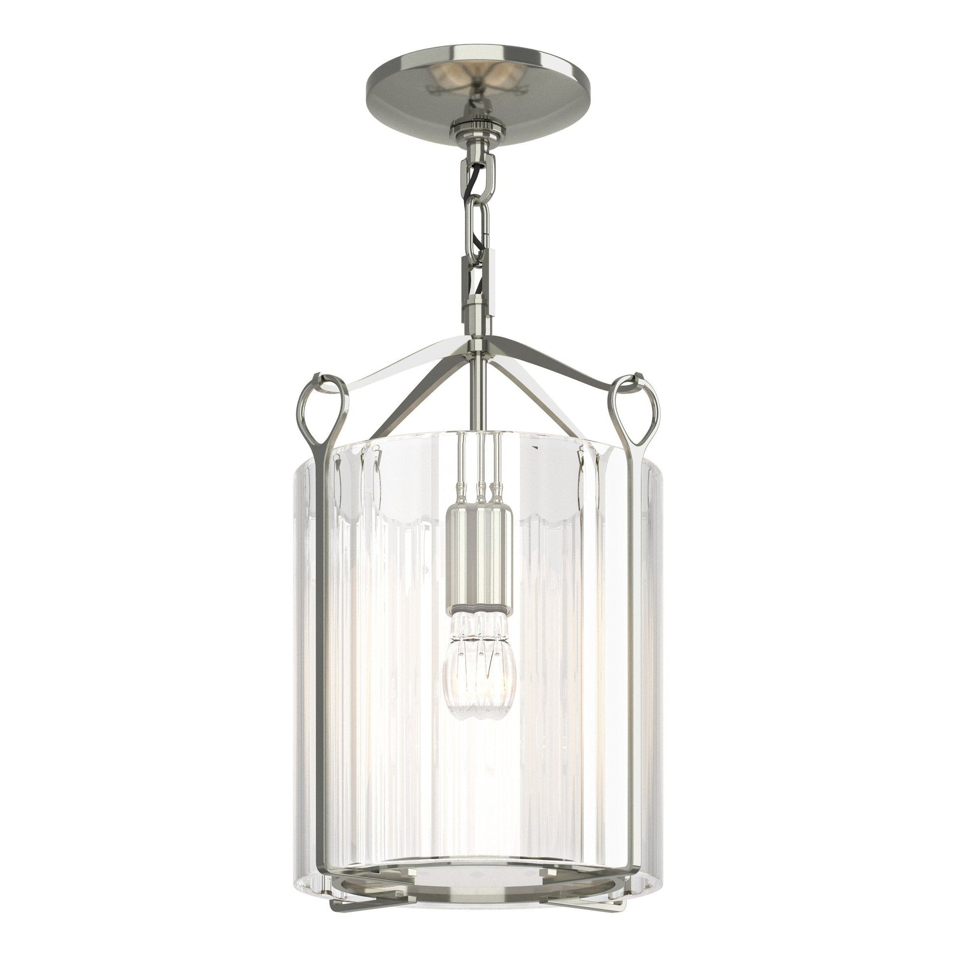 Bow Semi-Flush - Sterling - Clear Glass by Hubbardton Forge