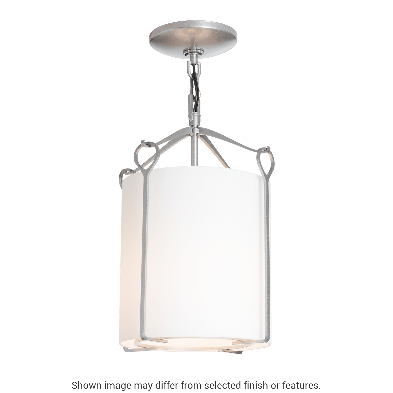 Bow Semi-Flush - White - Water Glass by Hubbardton Forge