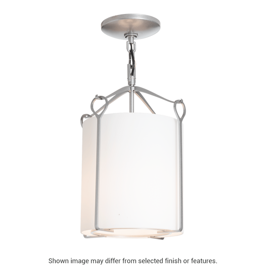 Bow Semi-Flush - White - Water Glass by Hubbardton Forge