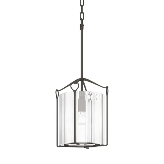 Bow Tall Mini Pendant - Dark Smoke - Clear Glass by Hubbardton Forge