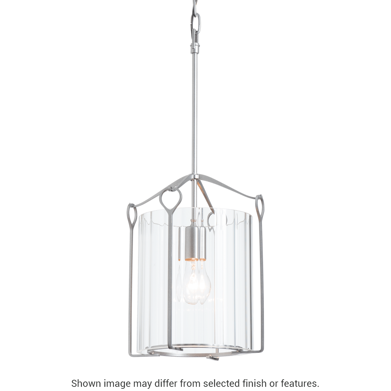 Bow Tall Mini Pendant - White - Water Glass by Hubbardton Forge