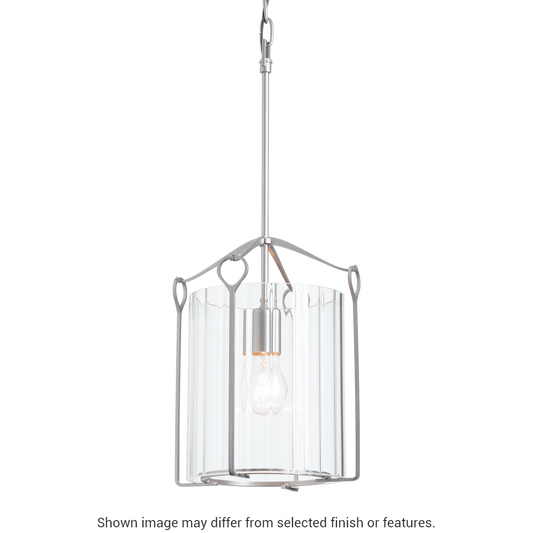 Bow Tall Mini Pendant - White - Water Glass by Hubbardton Forge