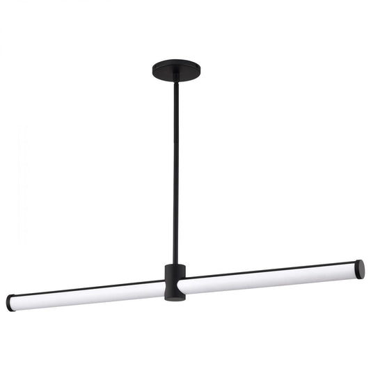 Bowman - 36 Inch LED Island Pendant - Matte Black - Acrylic Lens - Satco 62-2271