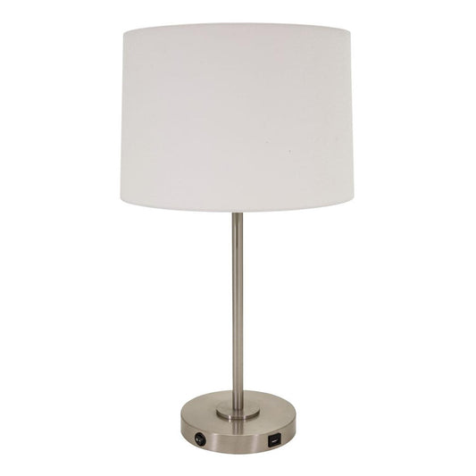 Brandon Table Lamp - BR150-SN - Satin Nickel by House of Troy