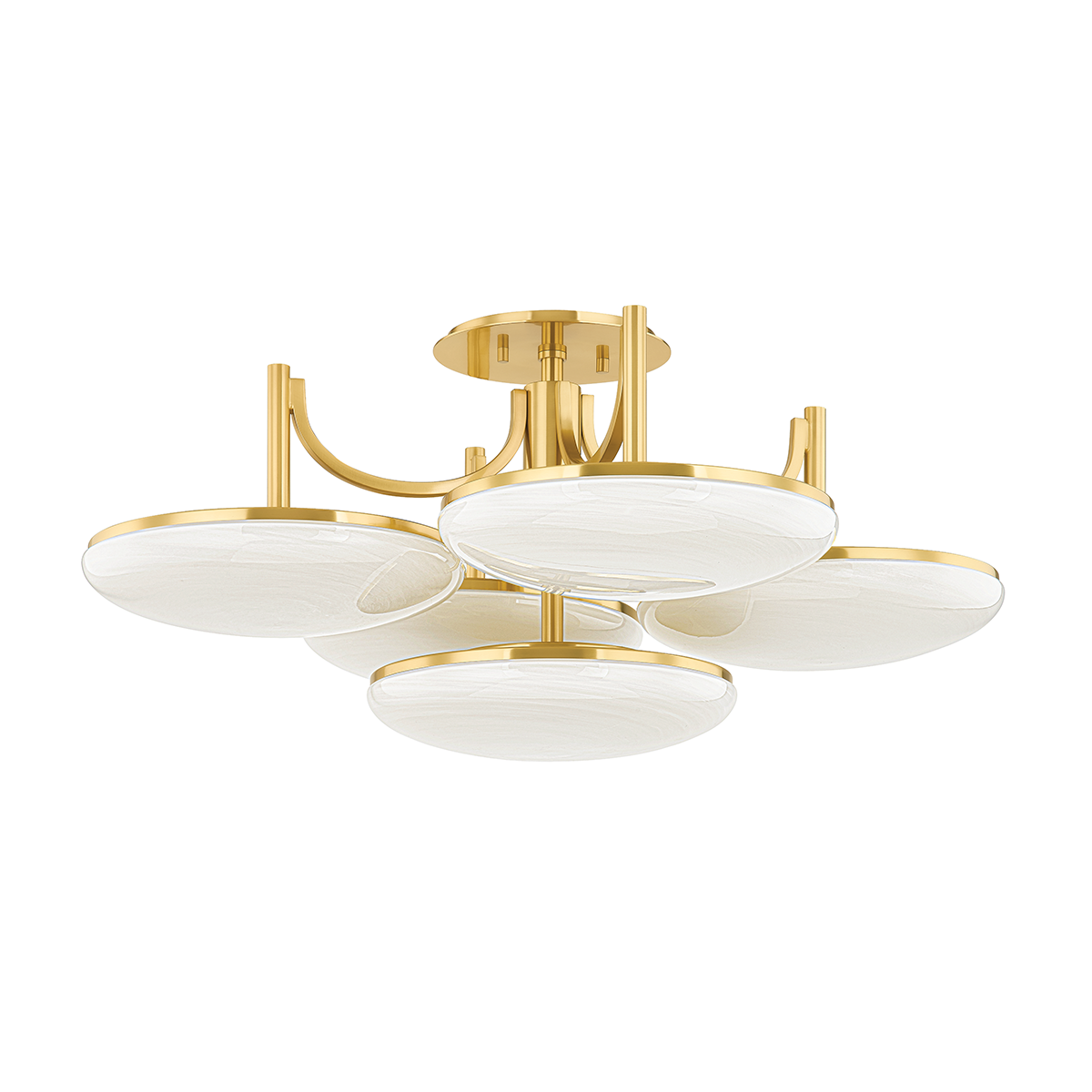 Bregman Semi Flush - Aged Brass by Hudson Valley Lighting