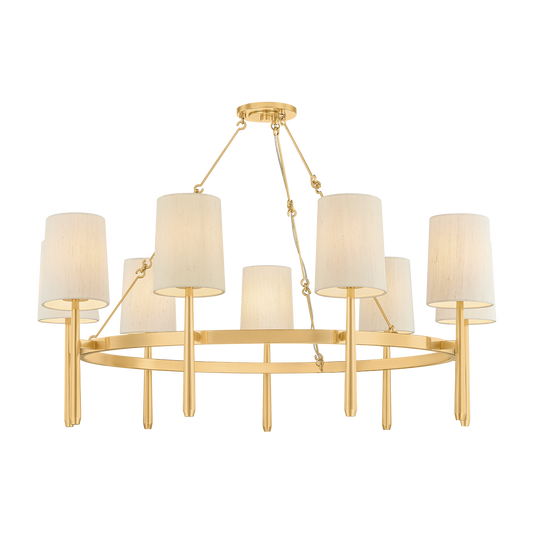 Bridgeton Chandelier - 9-Light - Aged Brass by Hudson Valley Lighting