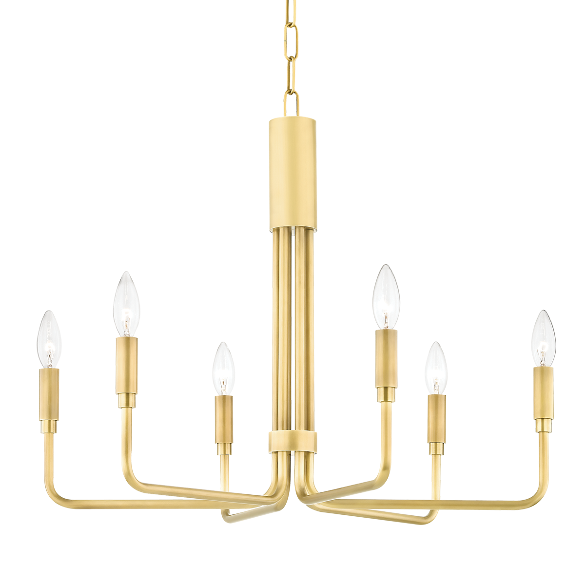 Brigitte Chandelier - 6-Light - Aged Brass - Mitzi H261806-AGB