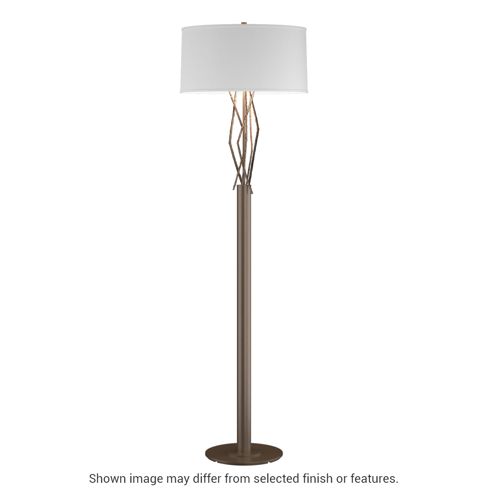 Brindille Floor Lamp - Bronze - Natural Anna Shade by Hubbardton Forge