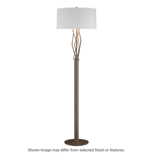 Brindille Floor Lamp - Bronze - Natural Anna Shade by Hubbardton Forge