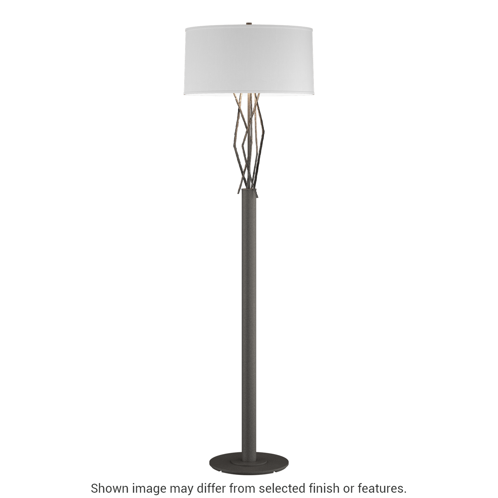 Brindille Floor Lamp - Natural Iron - Natural Anna Shade by Hubbardton Forge