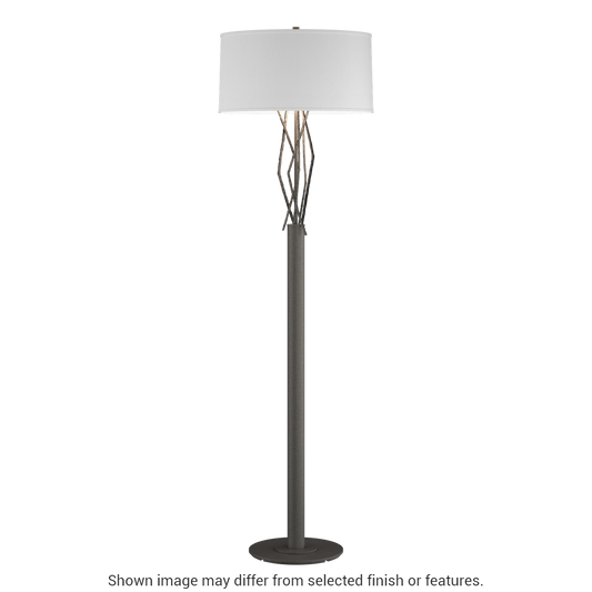 Brindille Floor Lamp - Natural Iron - Natural Anna Shade by Hubbardton Forge