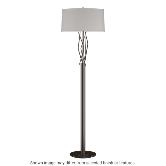 Brindille Floor Lamp - Oil Rubbed Bronze - Flax Shade by Hubbardton Forge