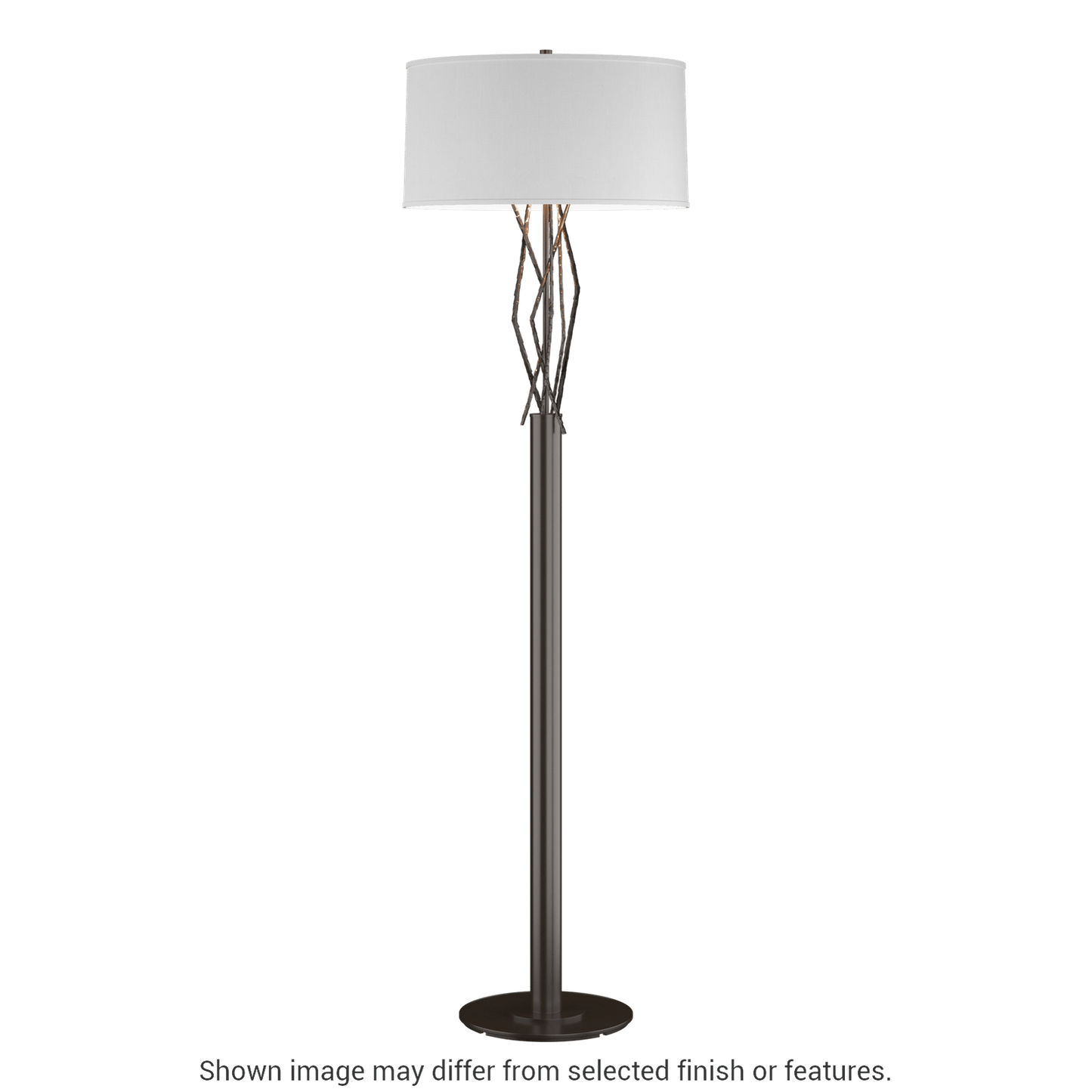 Brindille Floor Lamp - Oil Rubbed Bronze - Natural Anna Shade by Hubbardton Forge