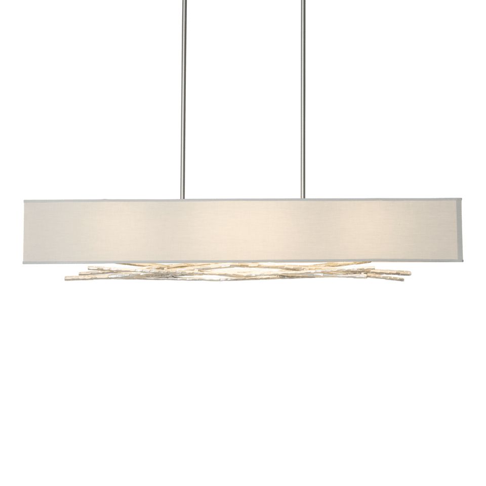 Brindille Pendant - Sterling - Natural Anna Shade by Hubbardton Forge