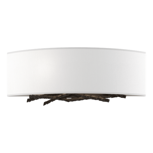 Brindille Sconce - Oil Rubbed Bronze - Natural Anna Shade by Hubbardton Forge