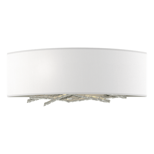 Brindille Sconce - Sterling - Natural Anna Shade by Hubbardton Forge