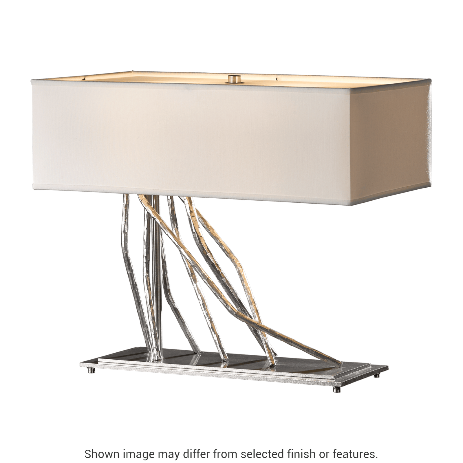 Brindille Table Lamp - White - Natural Anna Shade by Hubbardton Forge