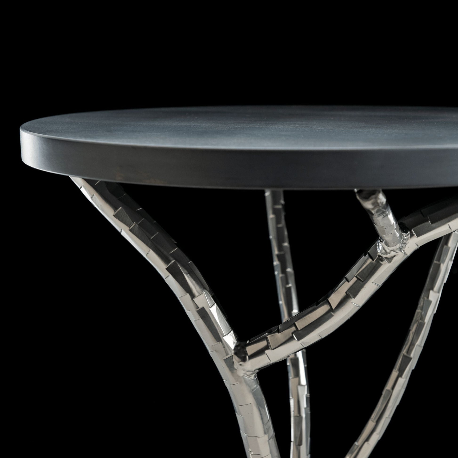Brindille Wood Top Accent Table - Sterling - Maple Grey Accent by Hubbardton Forge