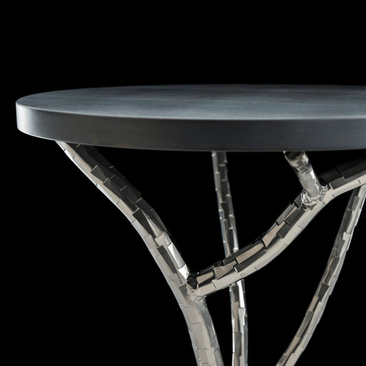 Brindille Wood Top Accent Table - Sterling - Maple Grey Accent by Hubbardton Forge