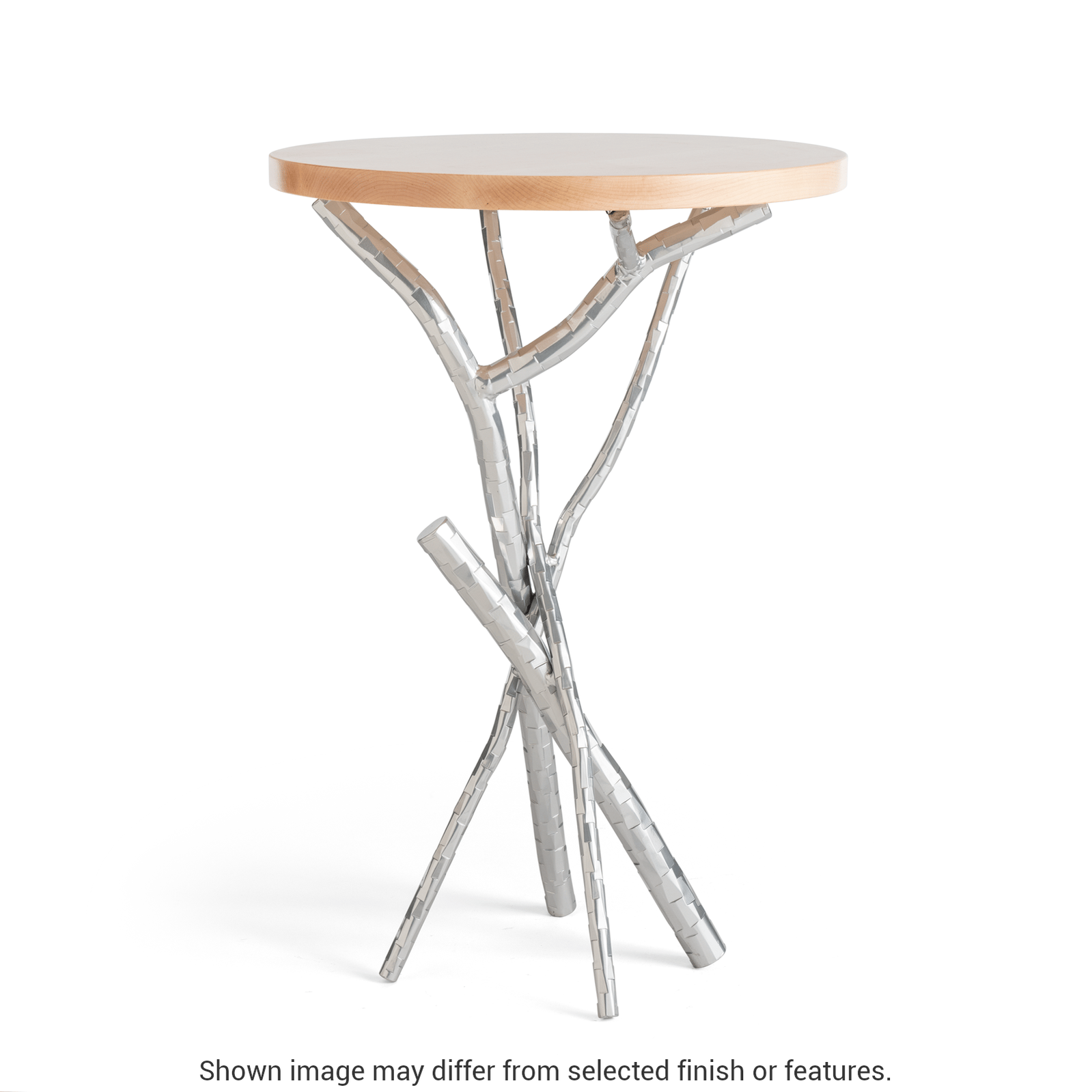 Brindille Wood Top Accent Table - White - Maple Natural Accent by Hubbardton Forge