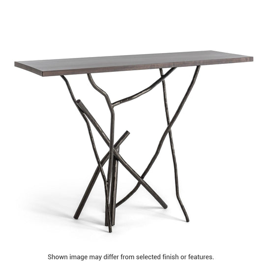 Brindille Wood Top Console Table - Dark Smoke - Maple Espresso Wood Top Accent by Hubbardton Forge