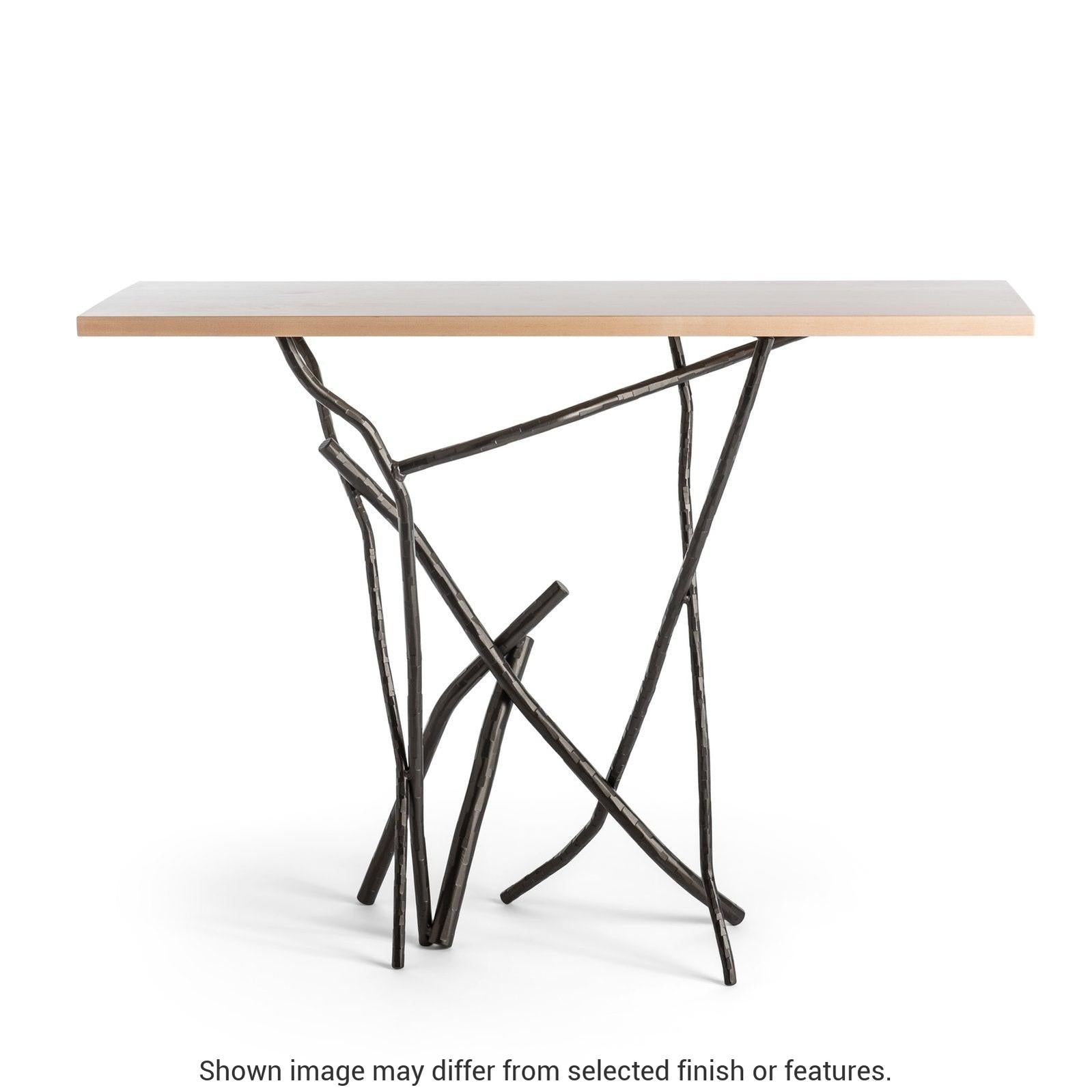 Brindille Wood Top Console Table - White - Maple Natural Wood Top Accent by Hubbardton Forge