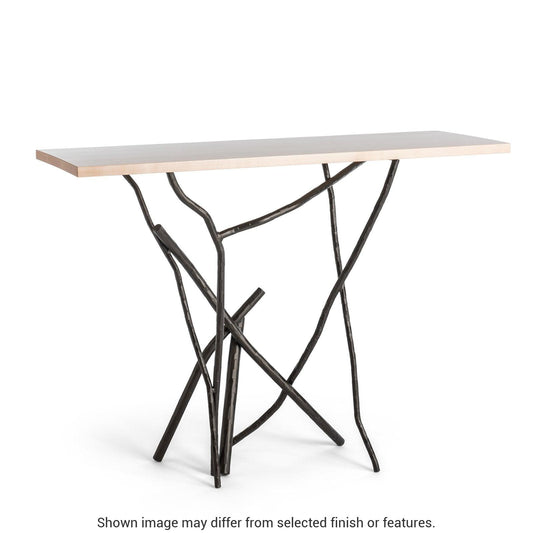 Brindille Wood Top Console Table - White - Maple Natural Wood Top Accent by Hubbardton Forge