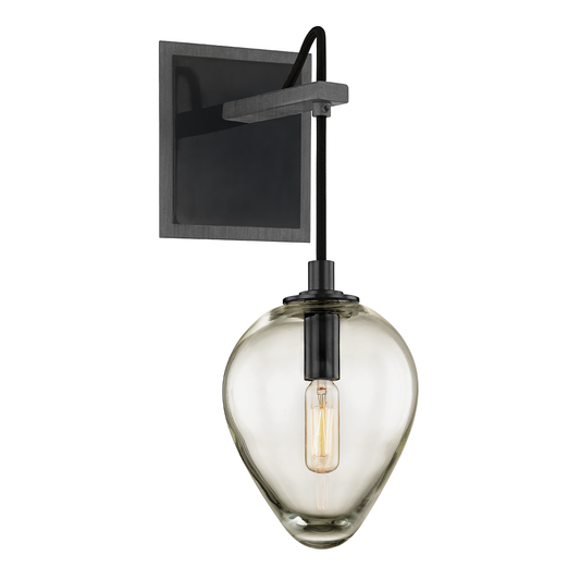 Brixton Wall Sconce - 1-Light - Graphite/Black Chrome - Troy Lighting B6201-GRA/BCR