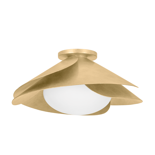 Brookhaven Large Flush Mount - Vintage Gold Leaf by Hudson Valley Lighting