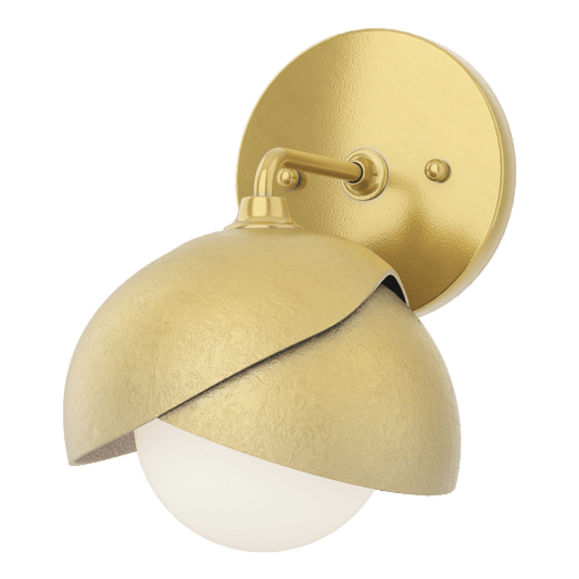 Brooklyn 1-Light Double Shade Bath Sconce - Modern Brass - Modern Brass Accent by Hubbardton Forge