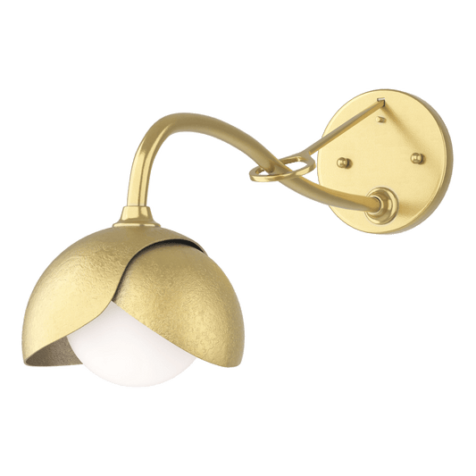 Brooklyn 1-Light Double Shade Long Arm Sconce - Modern Brass by Hubbardton Forge